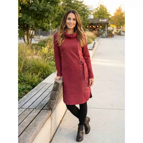  Rochie hanorac de dama KIXMI RENIE BURGUNDIA 