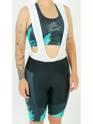 Pantaloni scurți premium pentru ciclism pentru femei ALTISPORT SWE/ALW01S14 TURCOAZ