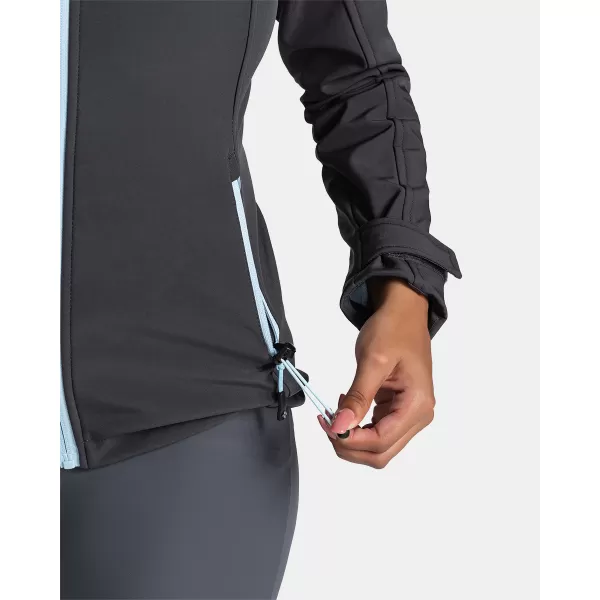  Jachetă softshell pentru femei KILPI RAVIA-W TL0109KI GRI ÎNCHIS/ALBASTRU 