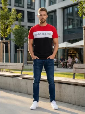 Tricou pentru bărbați SAM 73 SEAMUS MT 828 ROŞU