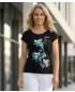 Tricou pentru femei ALTISPORT ALW179122 NEGRU ȘI ALBASTRU