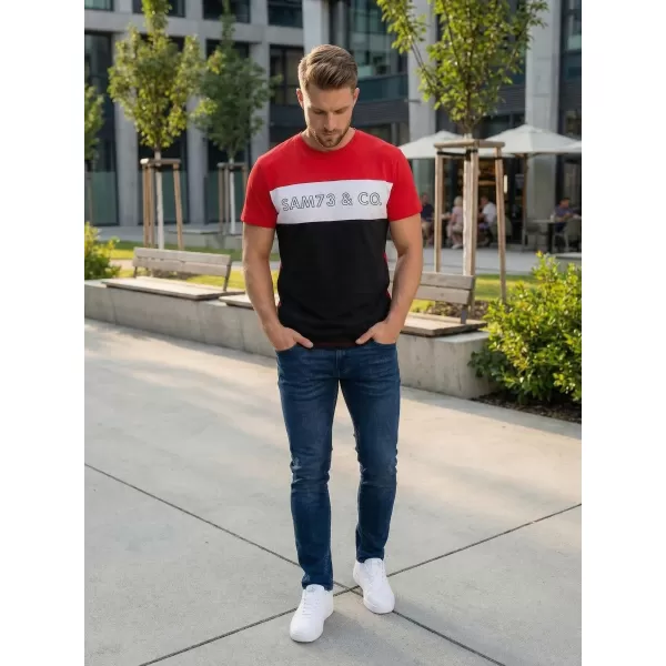  Tricou pentru bărbați SAM 73 SEAMUS MT 828 ROŞU 