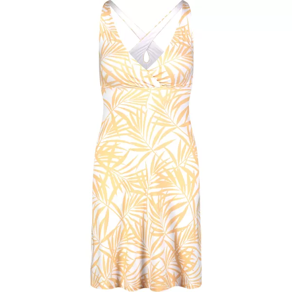  Rochie NORDBLANC V-NECK NBSLD7804 GALBEN/ALB 