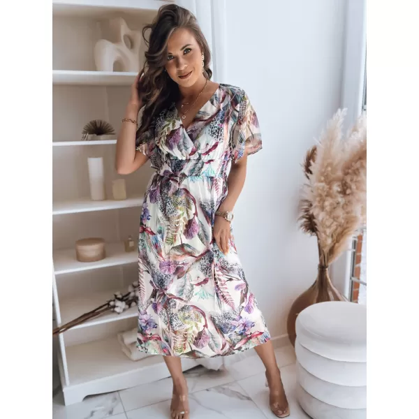  Rochie DSTREET LUNNA EY2306 ALB -VIOLET 