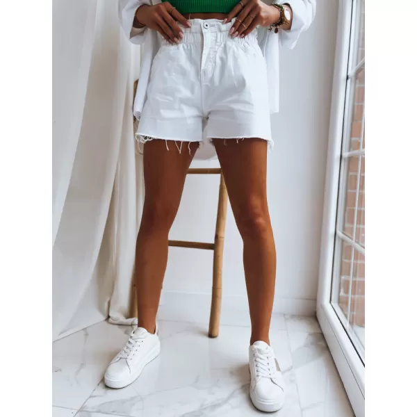  Pantaloni scurți din denim pentru femei DSTREET CHLOE SY0296 ALB 