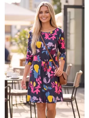 Rochie KIXMI RUMIA ALBASTRU INCHIS