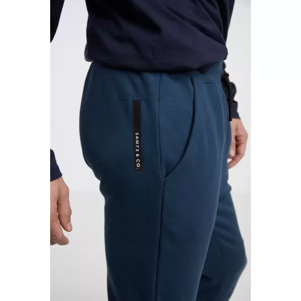  Pantaloni de trening pentru bărbați SAM 73 DOBBY MK 758 ALBASTRU OȚEL 