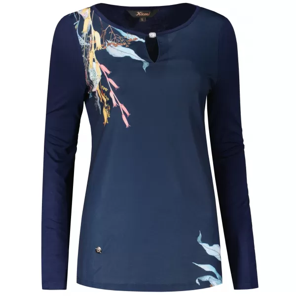  Tricou pentru femei KIXMI RENANA ALBASTRU INCHIS 