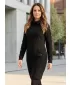 Pulover lung de dama ALTISPORT BELLA NEGRU