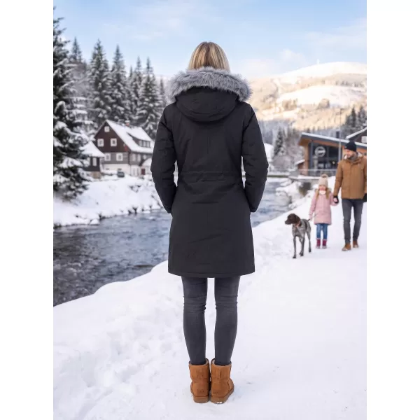  Palton de femei ALTISPORT VOLENA LCTB218 NEGRU 