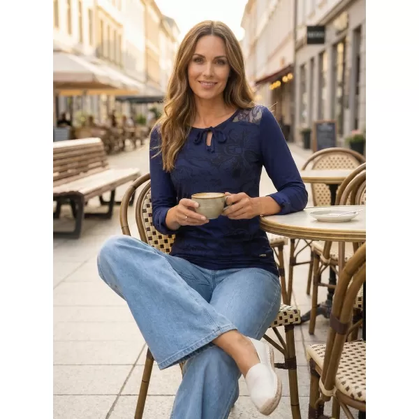  Tricou pentru femei ALTISPORT BELINDA ALBASTRU INCHIS 