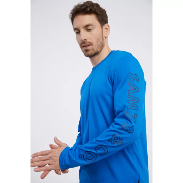  Tricou pentru bărbați cu mâneci lungi SAM 73 REGULUS MT 830 ALBASTRU STRĂLUCITOR 