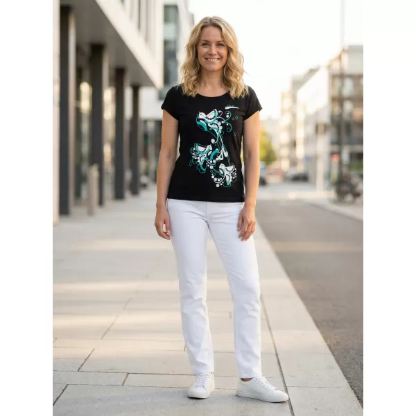  Tricou pentru femei ALTISPORT ALW179122 NEGRU ȘI ALBASTRU 
