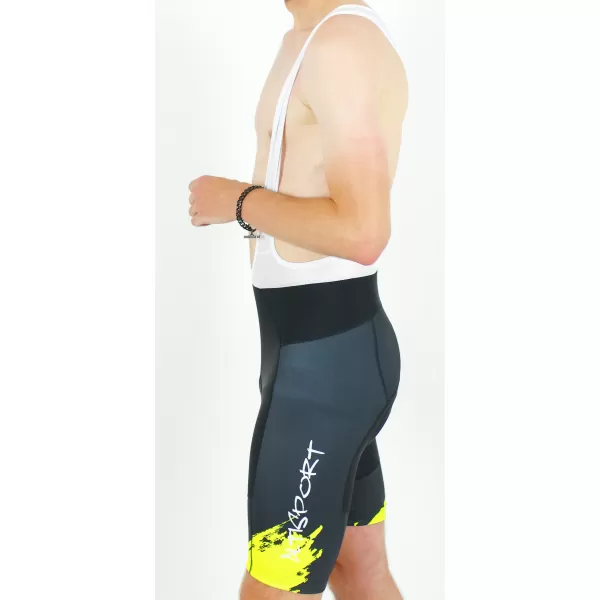  Pantaloni scurți premium pentru ciclism pentru bărbați ALTISPORT SWE/ALM01S13 GALBEN NEON 