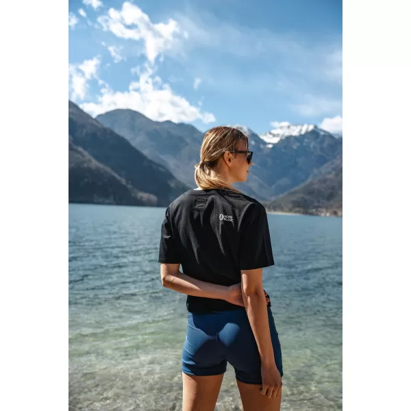 Crop top de damă NORDBLANC CROPTOP NBSLT7819 NEGRU 
