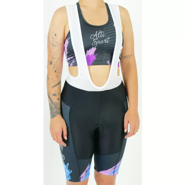  Pantaloni scurți premium pentru ciclism pentru femei ALTISPORT SWE/ALW01S14 VIOLET/ALBASTRU 
