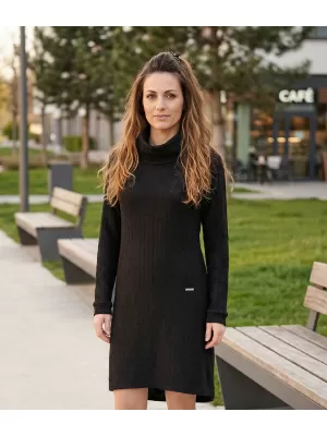 Rochie hanorac de dama KIXMI RIVA NEGRU