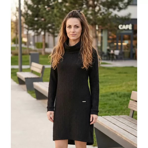  Rochie hanorac de dama KIXMI RIVA NEGRU 