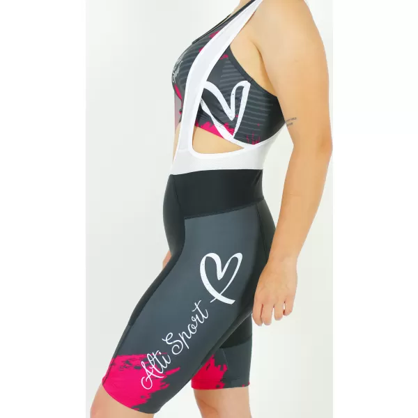  Pantaloni scurți premium pentru ciclism pentru femei ALTISPORT SWE/ALW01S14 ROȘU 