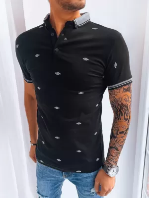 Mens t -thirt cu guler DSTREET PX0573 NEGRU