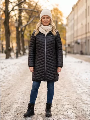 Palton de damă SAM 73 BELLA WB 870 NEGRU