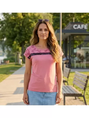 Tricou pentru femei KIXMI ROSELLA ROZ ÎNCHIS