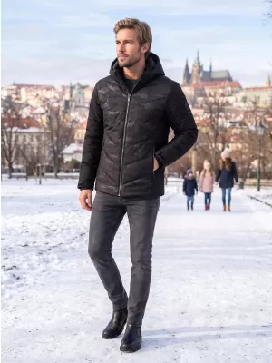 Geaca de iarna pentru barbati KIXMI RIPLEY NEGRU
