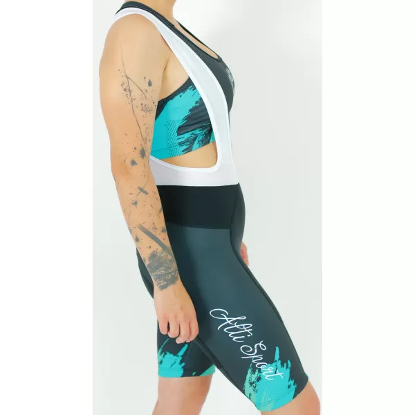  Pantaloni scurți premium pentru ciclism pentru femei ALTISPORT SWE/ALW01S14 TURCOAZ 