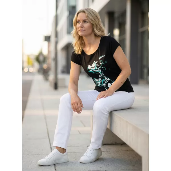  Tricou pentru femei ALTISPORT ALW179122 NEGRU ȘI ALBASTRU 