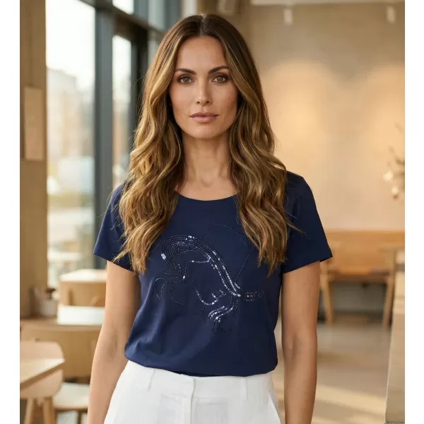  Tricou pentru femei KIXMI ROCCA ALBASTRU INCHIS 