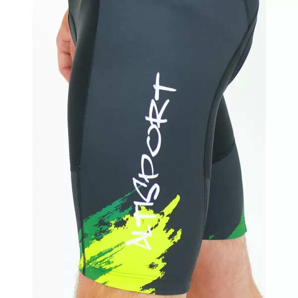  Pantaloni scurți premium pentru ciclism pentru bărbați ALTISPORT SWE/ALM01S13 VERDE 