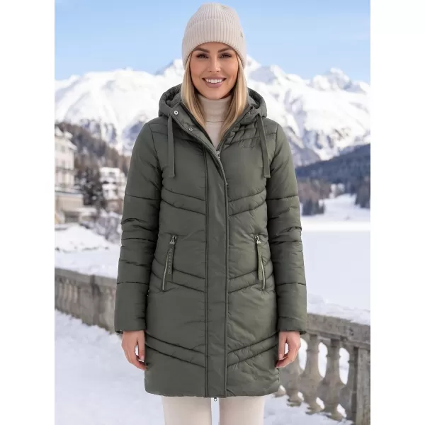  Palton de femei ALTISPORT JUCA LCTB215 VERDE 