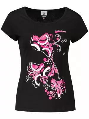 Tricou pentru femei ALTISPORT ALW179122 NEGRU ROZ