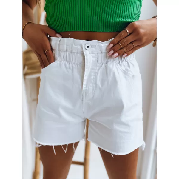  Pantaloni scurți din denim pentru femei DSTREET CHLOE SY0296 ALB 