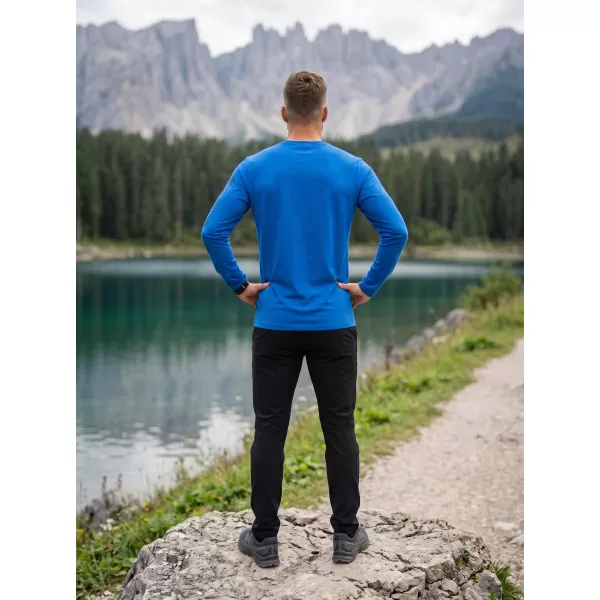  Tricou pentru bărbați cu mâneci lungi SAM 73 REGULUS MT 830 ALBASTRU STRĂLUCITOR 