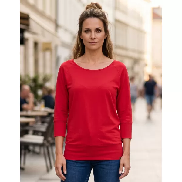  Tricou dama cu maneci 3/4 SAM 73 SELMA WT 896 ROZ ÎNCHIS 