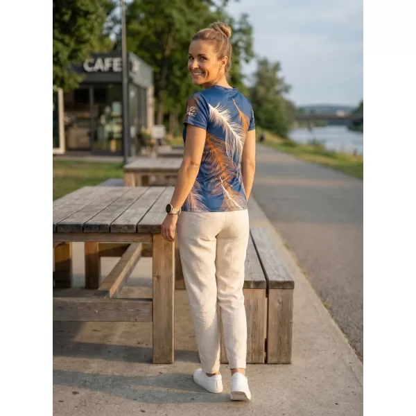  Tricou funcțional premium pentru femei ALTISPORT VOJ/ALW001TR01 BLEUMARIN/MARO 