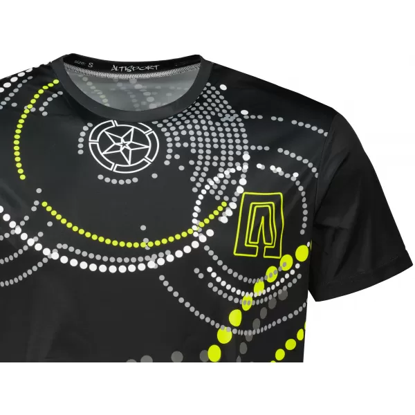 Tricou premium pentru bărbați ALTISPORT VOJ/ALM003TR01 NEGRU ȘI GALBEN 