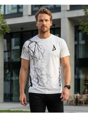 Tricou premium pentru bărbați ALTISPORT VOJ/ALM004TR01 ALB
