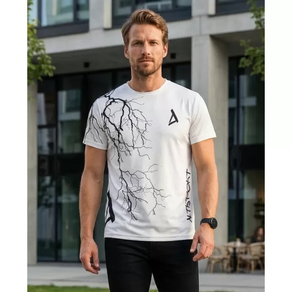  Tricou premium pentru bărbați ALTISPORT VOJ/ALM004TR01 ALB 