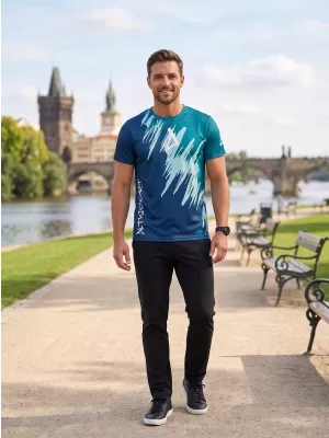 Tricou funcțional premium pentru bărbați ALTISPORT VOJ/ALM006TR01 KEROSEN/ALBASTRU