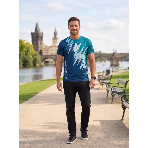 Tricou funcțional premium pentru bărbați ALTISPORT VOJ/ALM006TR01 KEROSEN/ALBASTRU 