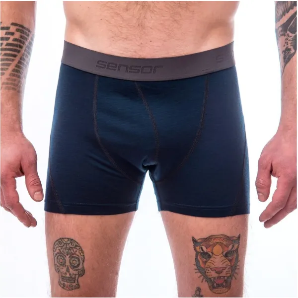  Boxeri bărbătești SENSOR MERINO ACTIVE DEEP BLUE 