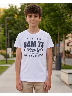 Tricou băieți SAM 73 JANSON KT 504 ALB