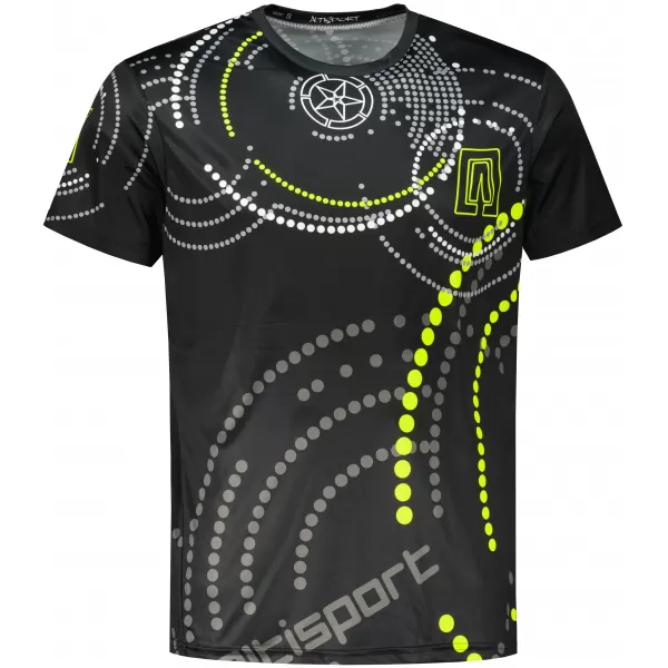  Tricou premium pentru bărbați ALTISPORT VOJ/ALM003TR01 NEGRU ȘI GALBEN 