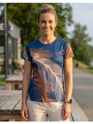 Tricou funcțional premium pentru femei ALTISPORT VOJ/ALW001TR01 BLEUMARIN/MARO