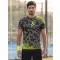 Tricou funcțional premium pentru bărbați ALTISPORT VOJ/ALM005TR01 NEGRU ȘI GALBEN
