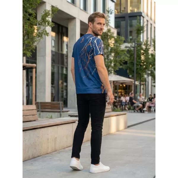  Tricou premium pentru bărbați ALTISPORT VOJ/ALM004TR01 BLEUMARIN/MARO 