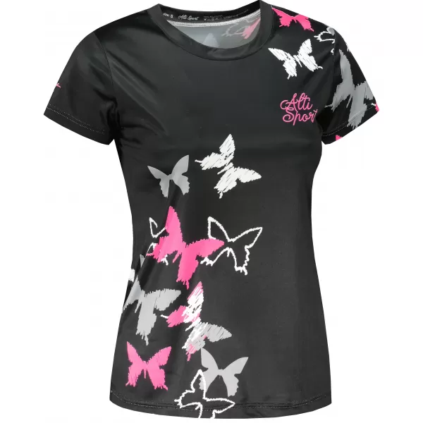  Tricou funcțional premium pentru femei ALTISPORT VOJ/ALW002TR01 NEGRU ROZ 