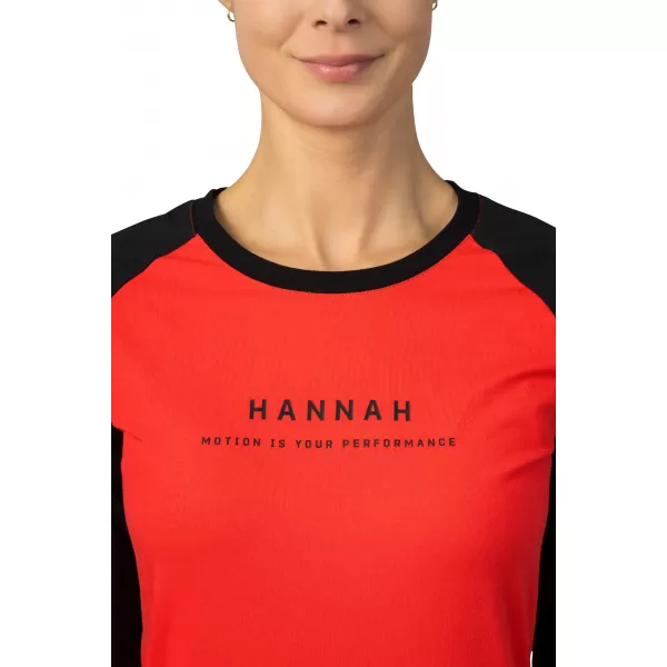  Tricou de damă cu mâneci lungi HANNAH PRIM HIBISCUS/ANTRACIT 